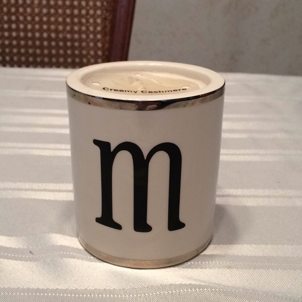 Monogrammed M Candle